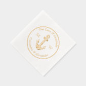 Nautical Anchor Wedding Folie Servetten (Rechts)