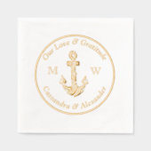 Nautical Anchor Wedding Folie Servetten (Voorkant)