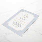 Nautical Anchor Wedding Folie Uitnodiging (Gedraaid)