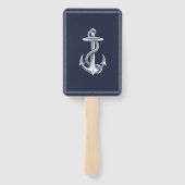 Nautical Anchor Wedding Hand Fans Handwaaier (Achterkant)