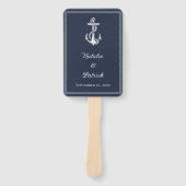Nautical Anchor Wedding Hand Fans Handwaaier (Voorkant)