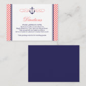 Nautical Anchor Wedding Insert Kaart bij zeemacht  (Voorkant / Achterkant)