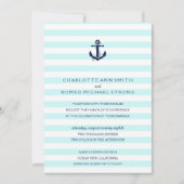 Nautical Anchor Wedding Invitation Kaart (Voorkant)