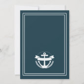 Nautical Anchor Wedding Invitation Kaart (Achterkant)