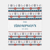 Nautical Anchor Wedding Jubileum Gift Idea Fleece Deken (Voorkant)