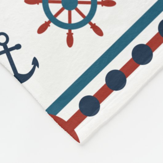 Nautical Anchor Wedding Jubileum Gift Idea Fleece Deken (Hoek)