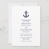 Nautical Anchor Wedding Kaart (Voorkant)