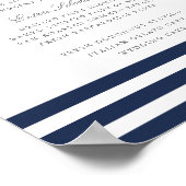 Nautical Anchor Wedding Menu Sign Poster (Hoek)