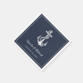 Nautical Anchor Wedding Paper Napkins Servet (Hoek)
