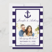 Nautical Anchor Wedding Photo Save the Date (Voorkant)