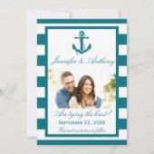 Nautical Anchor Wedding Photo Save the Date (Voorkant)