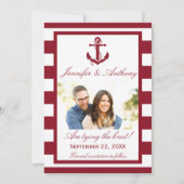 Nautical Anchor Wedding Photo Save the Date (Voorkant)