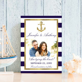 Nautical Anchor Wedding Photo Save the Date