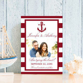 Nautical Anchor Wedding Photo Save the Date
