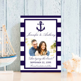 Nautical Anchor Wedding Photo Save the Date