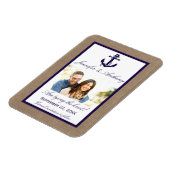 Nautical Anchor Wedding Photo Save the Date Magnet Magneet (Linkerzijde)