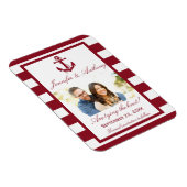 Nautical Anchor Wedding Photo Save the Date Magnet Magneet (Rechterzijde)