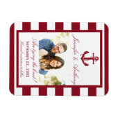Nautical Anchor Wedding Photo Save the Date Magnet Magneet (Horizontaal)