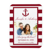 Nautical Anchor Wedding Photo Save the Date Magnet Magneet (Verticaal)
