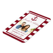 Nautical Anchor Wedding Photo Save the Date Magnet Magneet (Linkerzijde)