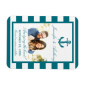 Nautical Anchor Wedding Photo Save the Date Magnet Magneet (Horizontaal)