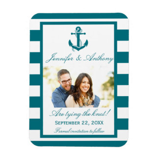 Nautical Anchor Wedding Photo Save the Date Magnet Magneet