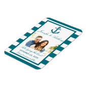 Nautical Anchor Wedding Photo Save the Date Magnet Magneet (Linkerzijde)