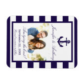Nautical Anchor Wedding Photo Save the Date Magnet Magneet (Horizontaal)
