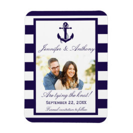 Nautical Anchor Wedding Photo Save the Date Magnet Magneet