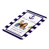 Nautical Anchor Wedding Photo Save the Date Magnet Magneet (Linkerzijde)