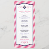 Nautical Anchor Wedding Program voor de marine en Programmakaart (Voorkant)
