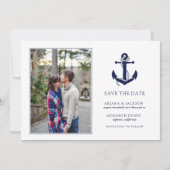 Nautical Anchor Wedding RSVP Save The Date (Voorkant)