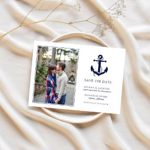 Nautical Anchor Wedding RSVP Save The Date
