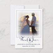Nautical Anchor Wedding Script Bedankt 2 Foto (Voorkant)
