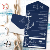 Nautical Anchor Wedding Song Request Navy Meal