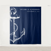 Nautical Anchor Wedding Wandkleed (Voorkant)