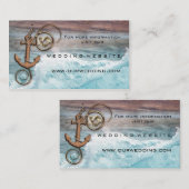Nautical Anchor Wedding Website Tussenvoegsel Kaar Informatiekaartje (Voorkant / Achterkant)