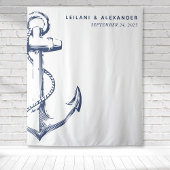 Nautical Anchor Wedding White Wandkleed