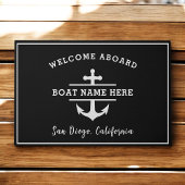 Nautical Anchor Welcome Aboard Personalized Deurmat