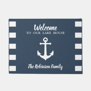 Nautical Anchor Welcome Lake House Name Deurmat