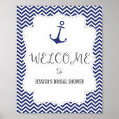 Nautical Anchor Welcome Poster Print (Voorkant)