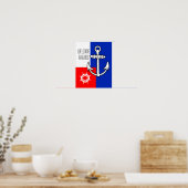 Nautical Anchor - welkome vrienden Poster (Keuken)