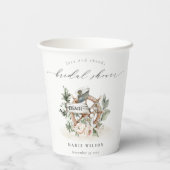 Nautical Anchor Wheel Leafy Florence Vrijgezellenf Papieren Bekers (Achterkant)