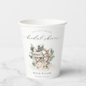 Nautical Anchor Wheel Leafy Florence Vrijgezellenf Papieren Bekers (Voorkant)