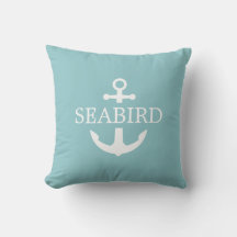 Nautical Anchor White & Aqua. Aangepaste botnaam
