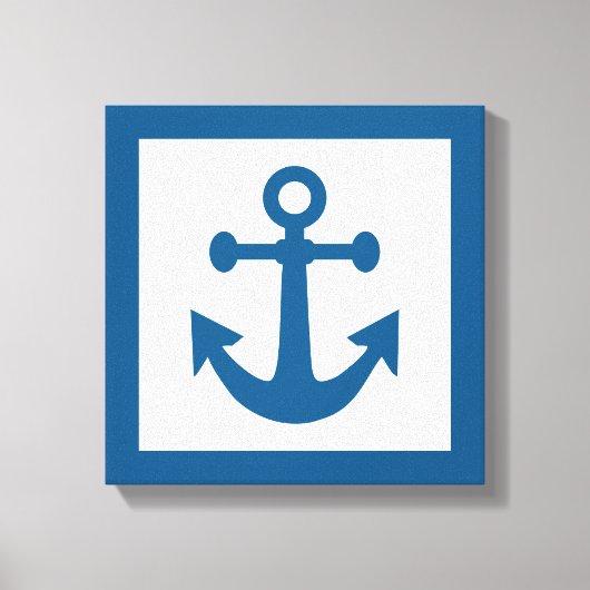 Nautical Anchor wraped canvas Afdruk (Voorkant)