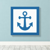 Nautical Anchor wraped canvas Afdruk (Insitu (Houten vloer))