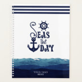 Nautical Anchor ZEEEN DAY Waterverf Waves Planner (Voorkant)