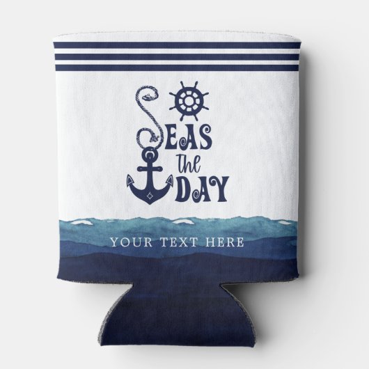 Nautical Anchor ZEEEN the DY Personalized Blikjeskoeler (Achterkant)