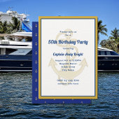 Nautical Anchor Zijn Birthday Custom Invitations Kaart